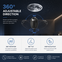 Everlune Galaxy Projector — Starry Sky & Warm Night Light