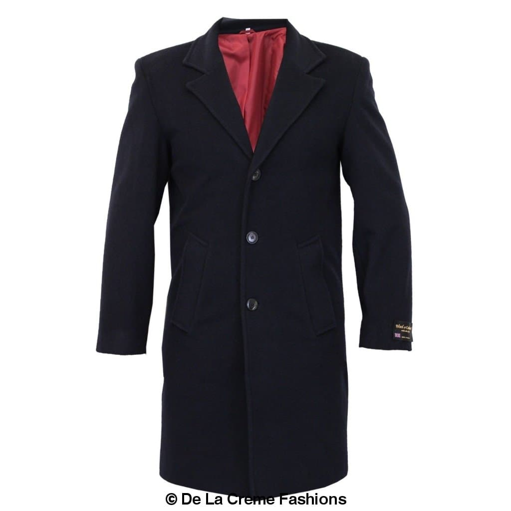 De La Creme MAN - Wool & Cashmere Blend Formal Overcoat