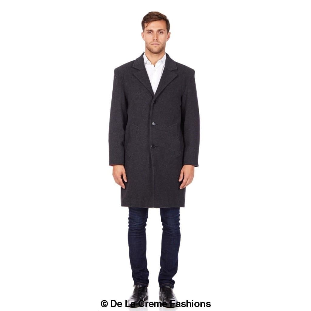 De La Creme MAN - Wool & Cashmere Blend Formal Overcoat