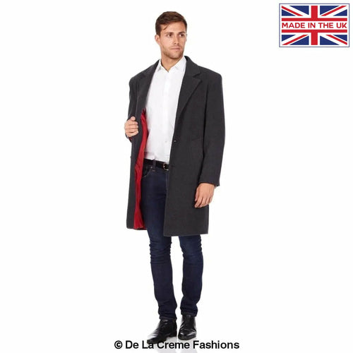 De La Creme MAN - Wool & Cashmere Blend Formal Overcoat